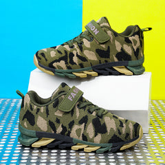 Boys Camouflage Soft Sole Sneakers Lightweight Breathable Non slip Running Shoes