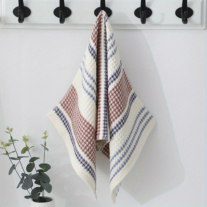 3 Pack Cotton Waffle Weave Hand Towels Absorbent Quick Dry Plush Hand Towel