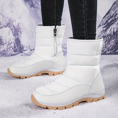 Women's Waterproof Snow Boots Faux Leather Winter Warm High Tube Hiking Boots