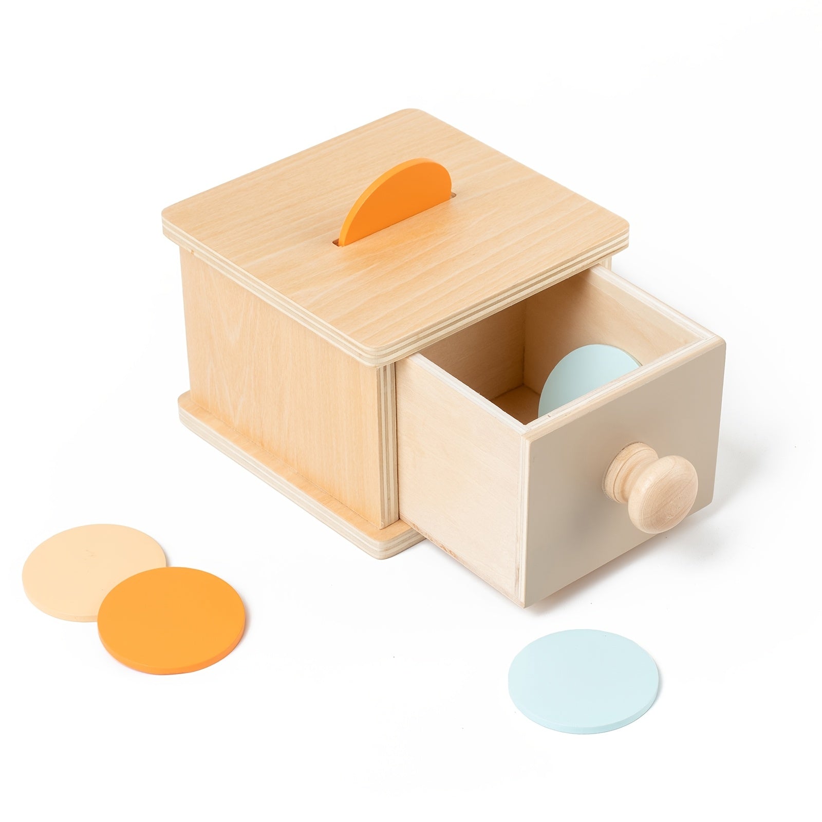 Wooden Coin Bank Toy for Kids Shape Matching Game Enhances Early Math Skills