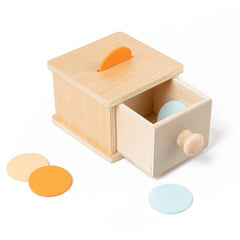Wooden Coin Bank Toy for Kids Shape Matching Game Enhances Early Math Skills