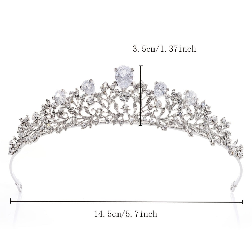 Crystal Bridal Crown Princess Tiara Headband Metal Tiaras And Crowns
