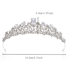 Crystal Bridal Crown Princess Tiara Headband Metal Tiaras And Crowns