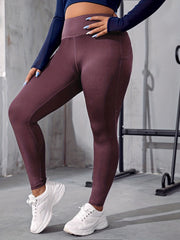 Sports Leggings Women's High Rise Stretchy Leggings With Pockets