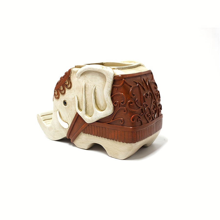 Elephant Pen Holder with Phone Holder and Desktop Storage