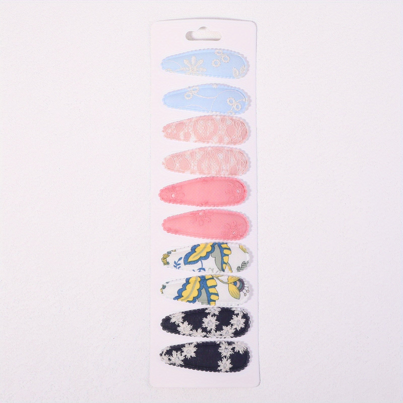 10pcs Bohemian Floral Bow Hair Clip Side Clip Mixed Decorative Hair Accessories