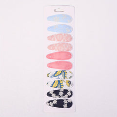 10pcs Bohemian Floral Bow Hair Clip Side Clip Mixed Decorative Hair Accessories
