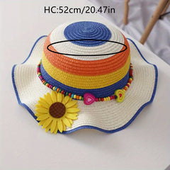 Summer Sun Protection Beach Straw Hat For Girls