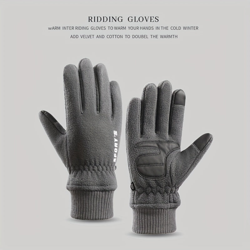 Winter Touch Screen Gloves Warm Thickened Outdoor Sports Driving Gloves