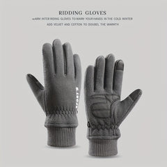 Winter Touch Screen Gloves Warm Thickened Outdoor Sports Driving Gloves