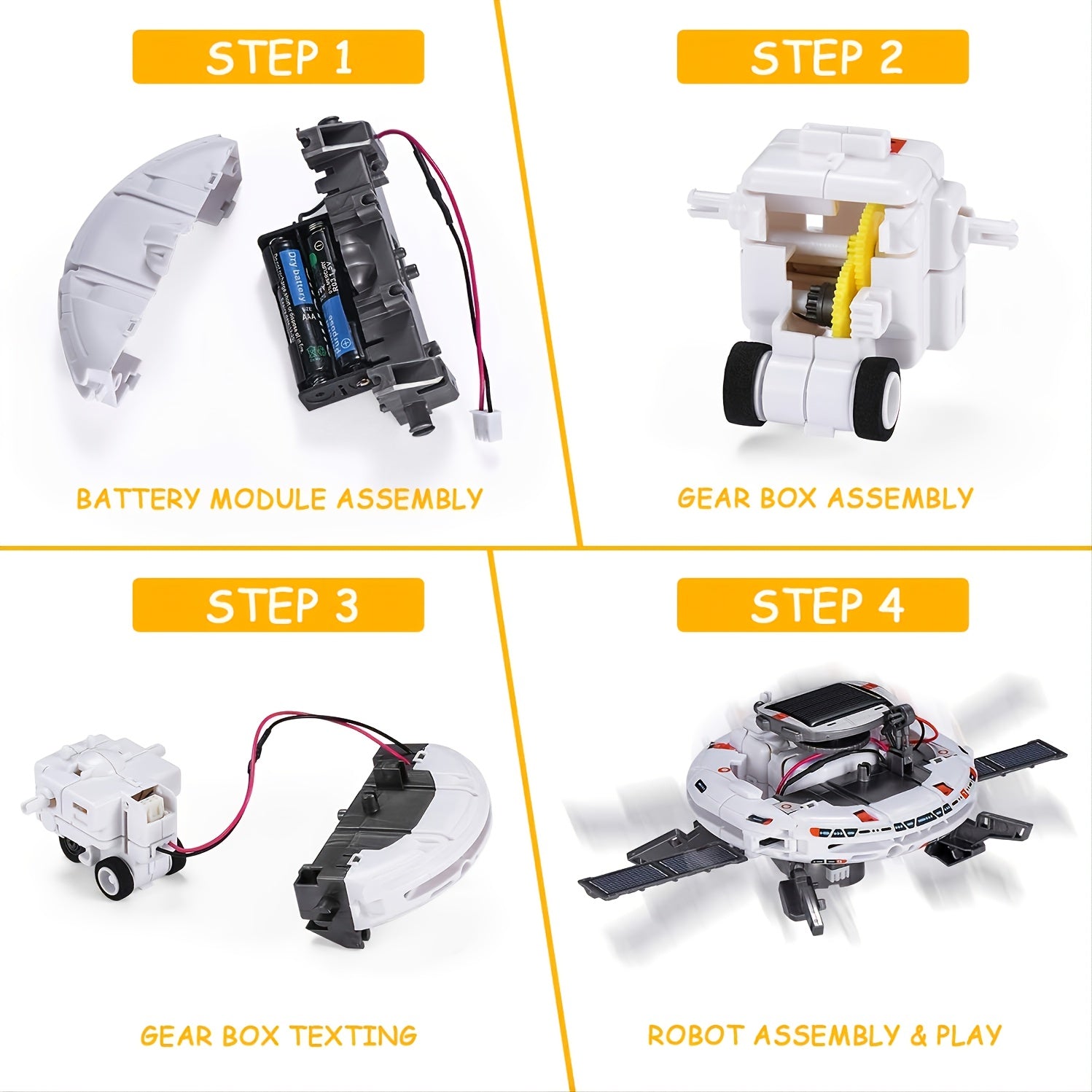 6 in 1 Solar Robot Building Kit - DIY Science Experiment for Boys