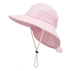 Girls Casual UV Protection Hat Wide Brim Adjustable Hat