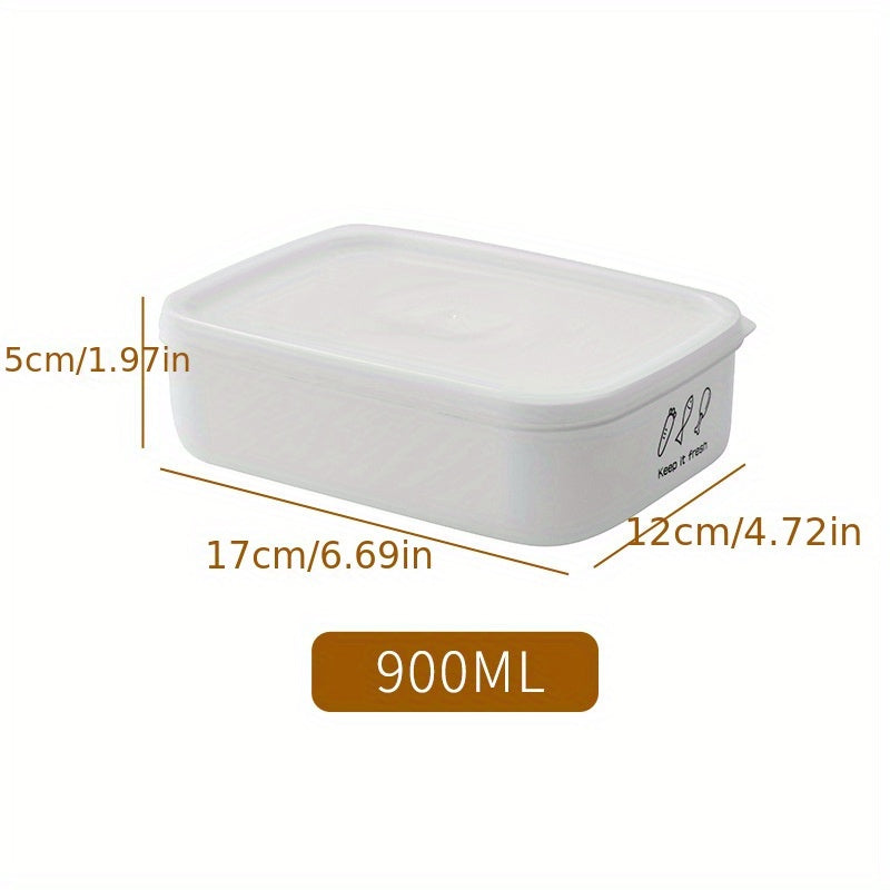 3pcs Plastic Sealed Heating Bento Lunch Box Refrigerator Fresh keeping Box