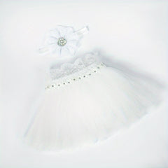Cute Baby Girl Tutu Skirt & Hairband Set for Photoshoots