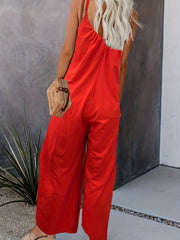 Ruched Spaghetti Strap Jumpsuit Women's Clothing