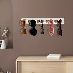 Wooden Wall Mounted Sunglasses Storage Rack Display