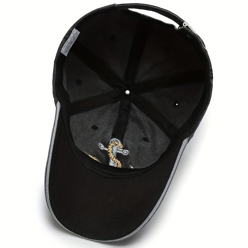 Meromibe Anchor Embroidered Baseball Cap Lightweight Adjustable Trucker Sun Hat