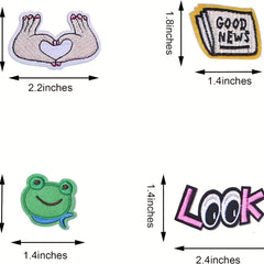 Embroidered Iron On Patches DIY Sewing Applique Assortment