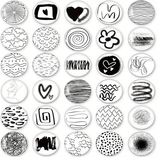 30pcs Linear Art Fridge Magnets for Magnetic Board Whiteboard