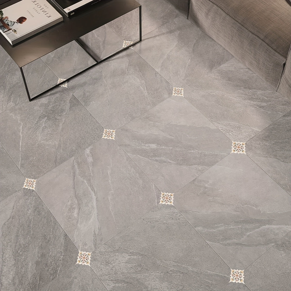21 Moroccan Tile Line Stickers Waterproof Floor Decoration