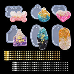 16pcs DIY Resin Kit Jewelry Molds For Crafting
