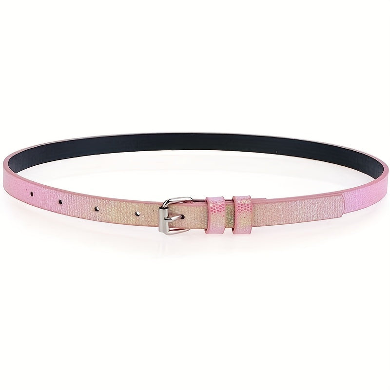 3pcs Girls Glitter Belt, Outdoor Decorative Accessories for Pants Jeans Dress