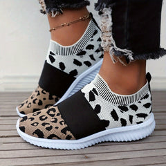 Leopard Print Slip On Low Top Sneakers