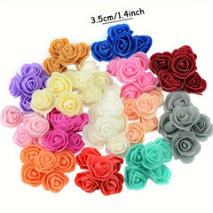 500pcs Mini PE Foam Rose Flowers Artificial DIY Wedding Party Gift