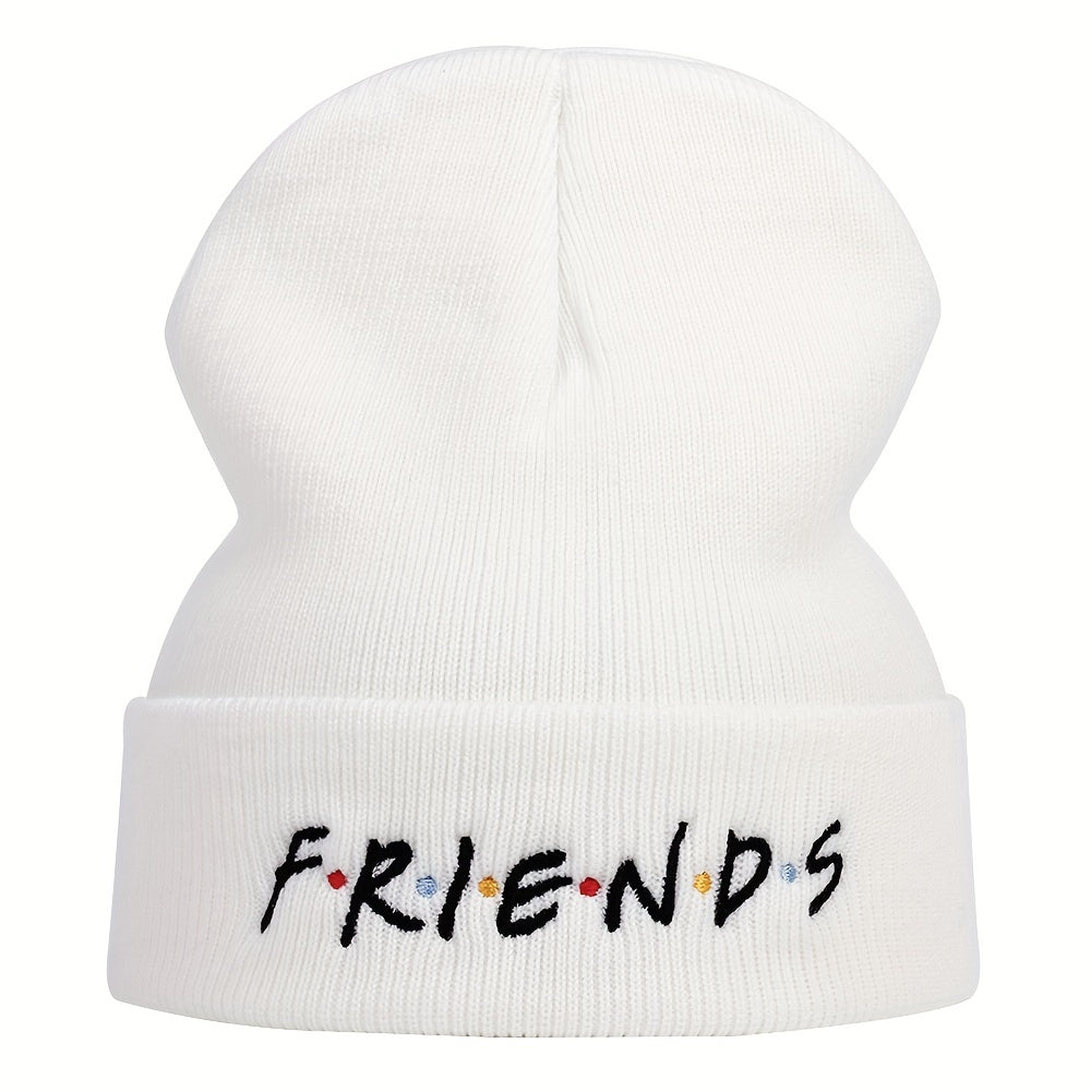 Fashionable Sport Windproof Knit Beanie Hat With Letter Friends