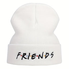 Fashionable Sport Windproof Knit Beanie Hat With Letter Friends