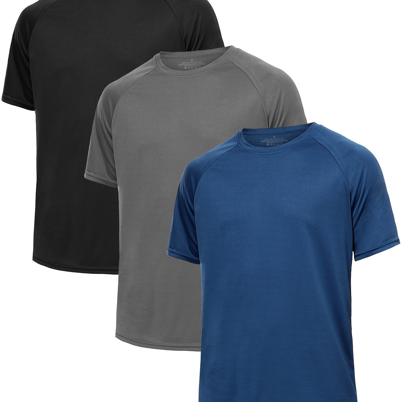 3pcs Men's Compression Shirts Short Sleeve Moisture Wicking Baselayer
