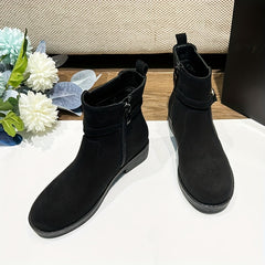 Vintage Girls Zipper Boots Non Slip Indoor Outdoor Travel Autumn Winter