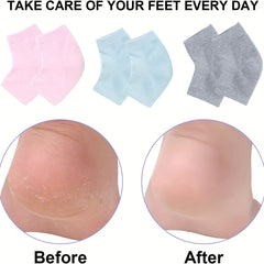 2pcs Silicone Gel Foot Protectors for Cracked Feet EU35-46 US Women 5-12