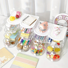 Cartoon Desktop Storage Box Drawer Type Desk Storage with Timer