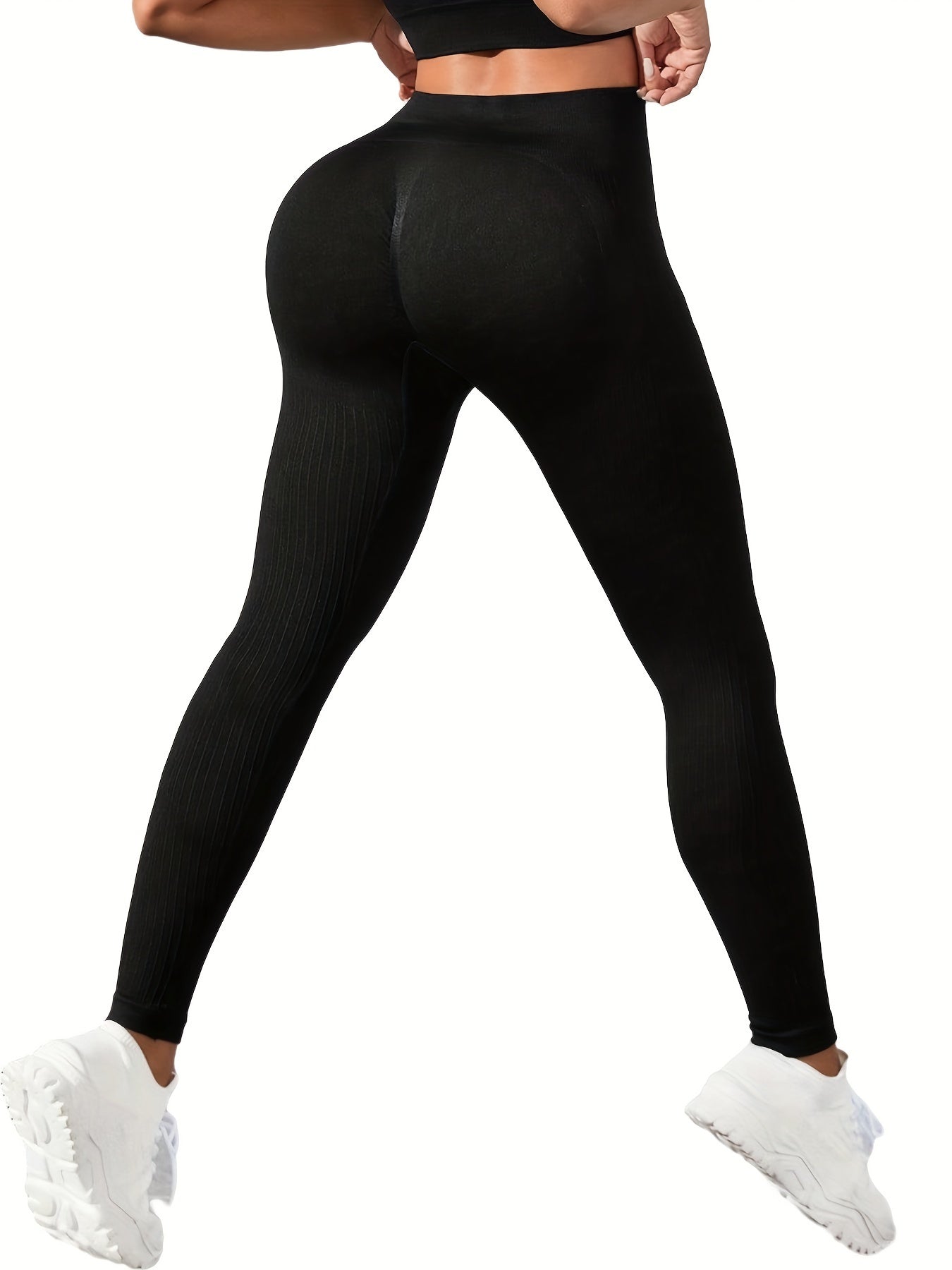 Solid Yoga Pants Stretch Running Leggings Women's Activewear