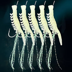 Luminous Fish Hook Set 5 Hooks on a String for Fishing