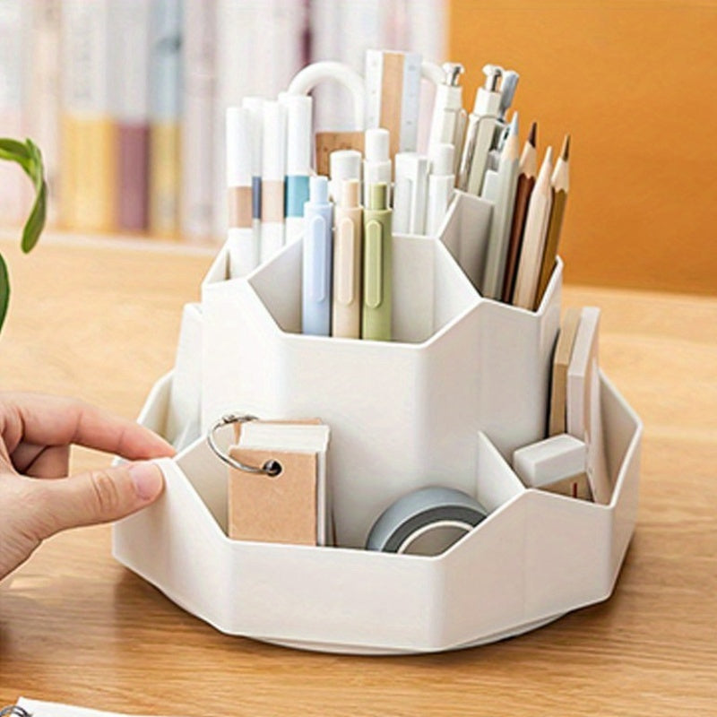 Pen Holder & Makeup Brush Organizer for Desk - Large Capacity Desktop Cosmetics