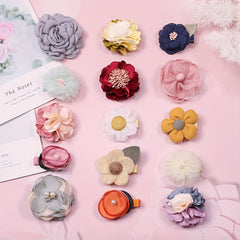 15pcs Chiffon Flower Hairpin Hair Accessories Girls Birthday Gift