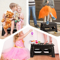 1pc Widened Folding Stools Portable Handle Plastic Foldable Chair