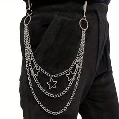 Star 3-Layer Waist Chain Decorative Pant Chain Jeans Trouser Chains