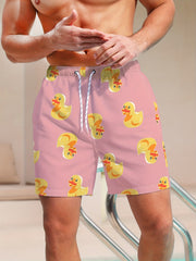 Men's Quick Dry Hawaiian Beach Board Shorts with Pockets