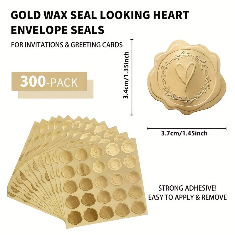 300 Heart Shaped Sealed Envelopes for Weddings