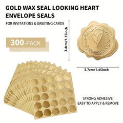 300 Heart Shaped Sealed Envelopes for Weddings