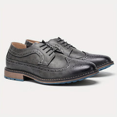 Men's Splicing Brogue Lace up Oxford Shoes