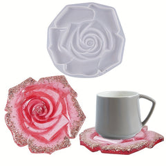 Silicone Flower Coaster Resin Molds for DIY Epoxy Casting Cup Mat Home Decor