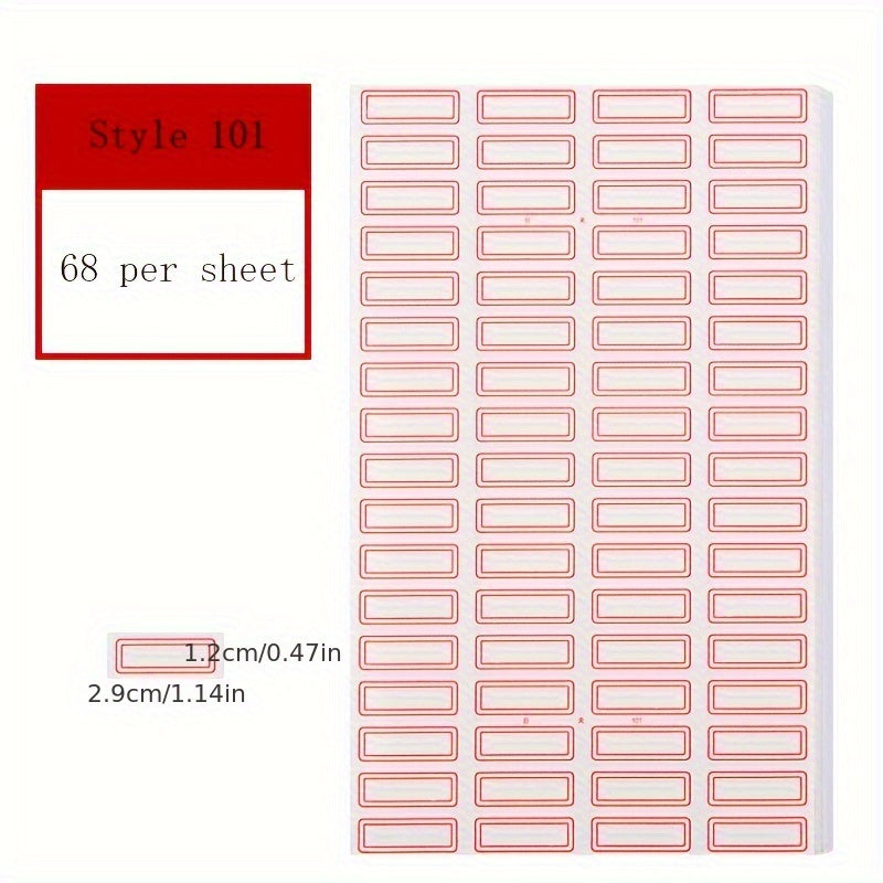 10 Self Adhesive Labels Stickers Handwritten Office Stickers