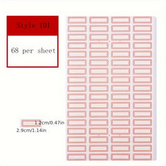 10 Self Adhesive Labels Stickers Handwritten Office Stickers