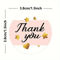 500pcs 38MM Thank You Sealing Stickers Self-Adhesive Labels