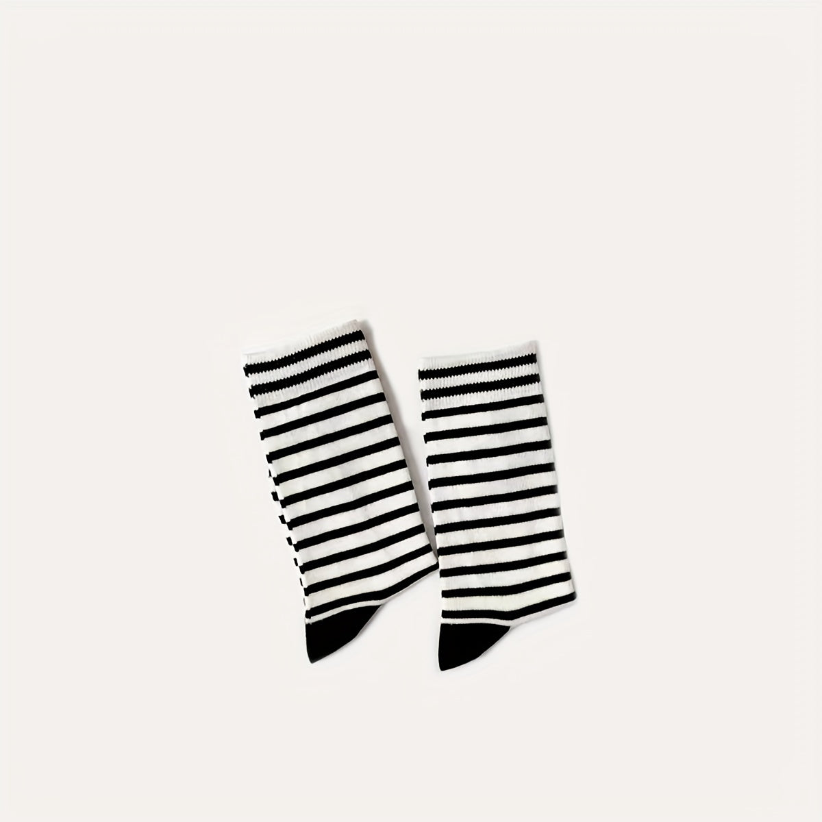 3 Pairs Striped Crew Socks Breathable Sports Women's Stockings