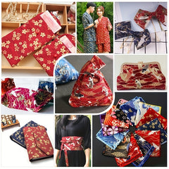Japanese Style Cotton Fabric PreCut Fat Squares For Sewing DIY